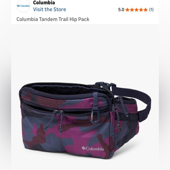 Columbia Handbags - Columbia Tandem Trail waist bag rare Dark Nocturnal/Plum Camo NWT